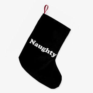 Naughty of Nice, dubbelzijdig, zwart wit Kleine Kerstsok