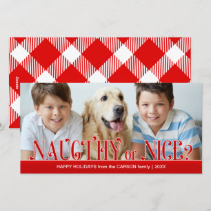 Naughty of Nice? Eenvoud in de Red Holiday-kaart Feestdagenkaart