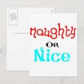 Naughty of Nice Feestdagenkaart (Voorkant / Achterkant)