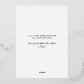 Naughty of Nice Funny Pet Dog Aangepaste Kerstmis Folie Feestdagenkaart (Achterkant)