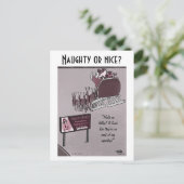 Naughty of Nice Holiday Briefkaart (Staand voorkant)