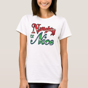 Naughty of Nice kerstdesign T-Shirt