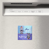 Naughty of Nice Koe Kerstwasmachine Magnet Magneet (Insitu (Vaatwasser))