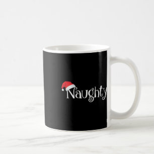 Naughty of Nice kostuum dat overeenkomt met kerstp Koffiemok