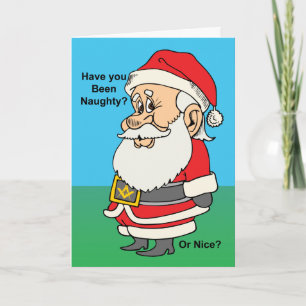 Naughty of Nice Mason Feestdagen Kaart