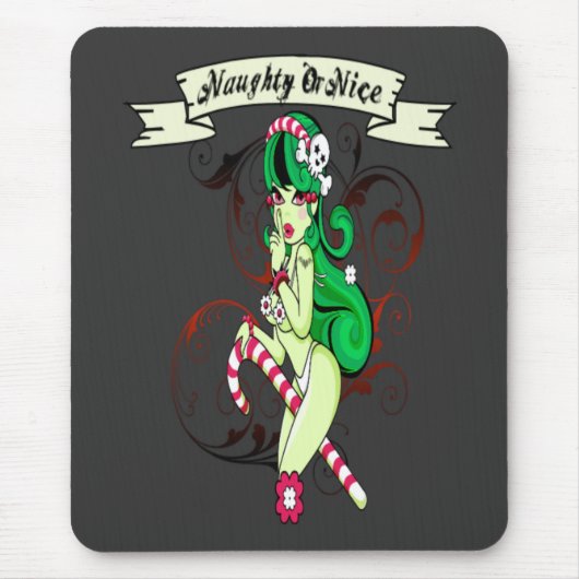 Naughty of Nice - Mousepad Muismat (Voorkant)