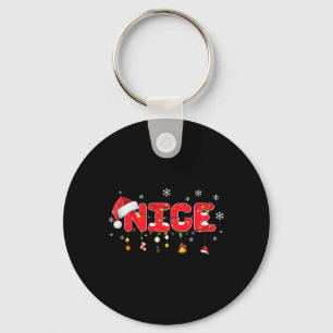 Naughty of Nice overeenkomend kerstparen kostuum Sleutelhanger