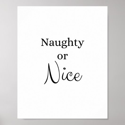 Naughty of Nice Poster (Voorkant)