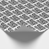 Naughty of Nice QR Code Cadeaupapier (Hoek)
