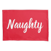 Naughty of Nice Red and White Kussenslopen (Voorkant-Links)