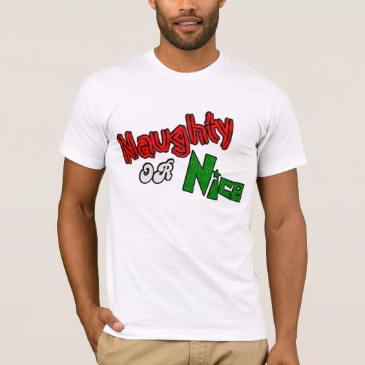 Naughty of Nice? Shirt mannen (Voorkant)