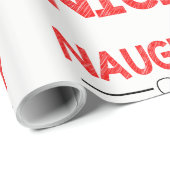 Naughty- of prettig kerstpapier cadeaupapier (Rol Hoek)