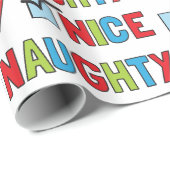 Naughty- of prettig kerstpapier cadeaupapier (Rol Hoek)