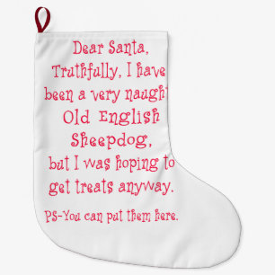 Naughty Old English? Sheepdog Grote Kerstsok
