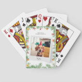 Naughty or Nice Funny Pet Dog Custom Christmas Pokerkaarten (Achterkant)