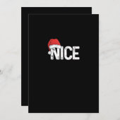 Naughty Or Nice Matching Christmas Funny Design Feestdagenkaart (Voorkant / Achterkant)