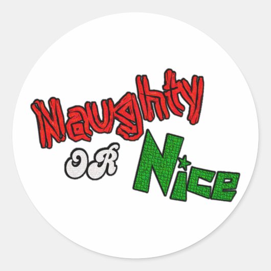 Naughty Ou Nice ? Autocollant (Devant)