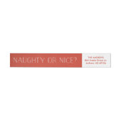 Naughty ou Nice Drôle Étiquette de adresse d'envel (Individuel)