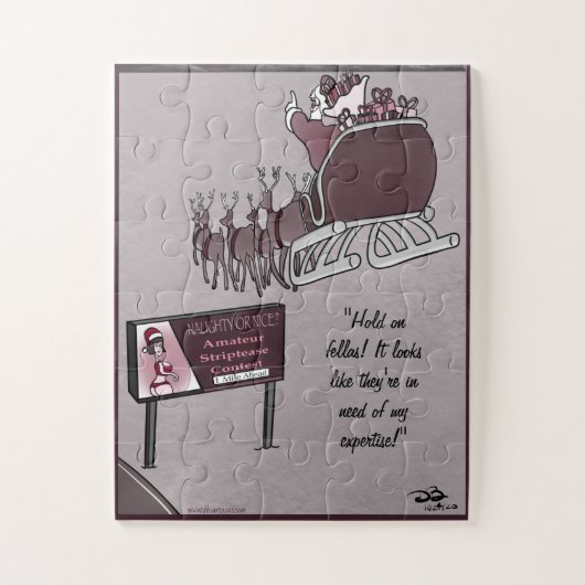 Naughty ou Nice Holiday Oversize Puzzle (Vertical)