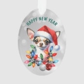 Naughty Père Noël Chihuahua dans les décorations (dos)