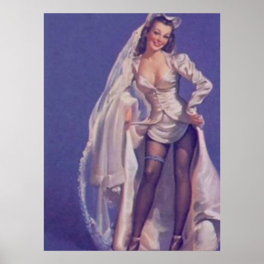  Naughty Pin Up Bride Poster (Voorkant)