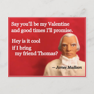 Naughty Presidential Valentine: James and Thomas Feestdagenkaart