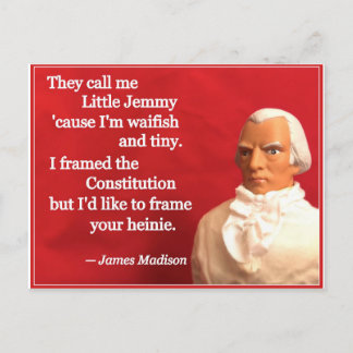 Naughty Presidential Valentine: Madison the Framer Feestdagenkaart