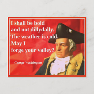 Naughty Presidential Valentine: Valley Forge Feestdagenkaart