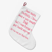 Naughty Pug Grote Kerstsok (Voorkant (Hangend))