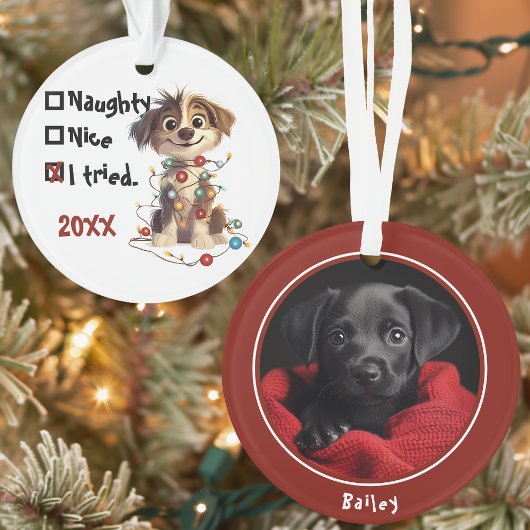 Naughty Puppy Père Noël Checklist Green