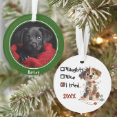 Naughty Puppy Père Noël Checklist Green