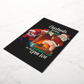 Naughty Santa & Trump Dirty Food Pun Roasting Nuts Folie Uitnodiging (Gedraaid)