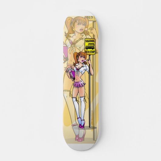 Naughty Schoolgirl Skateboard (Voorkant)