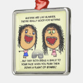 Naughty Sisters Metalen Ornament (Links)