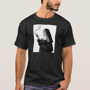 Naughty Smoking Nun T-shirt