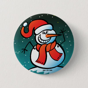 Naughty Snowman Ronde Button 5,7 Cm