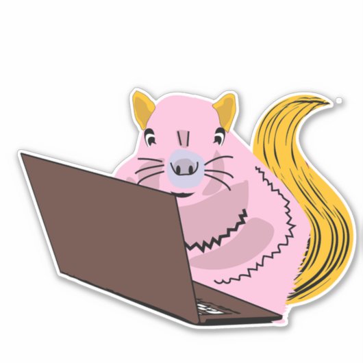 Naughty Squirrel #107 Sticker (Voorkant)