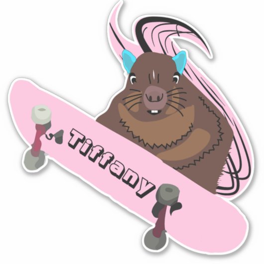 Naughty Squirrel #109 Meisjesnaam Sticker (Voorkant)