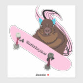 Naughty Squirrel #109 Skateboarden Sticker (Vel)
