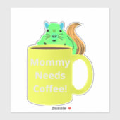 Naughty Squirrel #110 Coffee Cup Sticker (Vel)