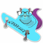 Naughty Squirrel #114 Meisjesnaam Sticker (Voorkant)