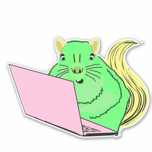 Naughty Squirrel #117 Sticker (Voorkant)