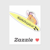 Naughty Squirrel #124 Surfing Sticker (Vel)