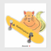 Naughty Squirrel #125 Skateboarden Sticker (Vel)