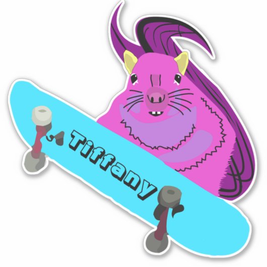 Naughty Squirrel #126 Meisjesnaam Sticker (Voorkant)