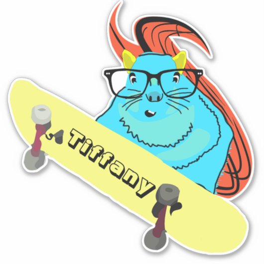 Naughty Squirrel #131 Meisjesnaam Sticker (Voorkant)