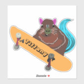 Naughty Squirrel #132 Meisjesnaam Sticker (Vel)