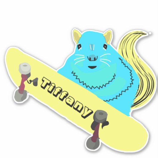 Naughty Squirrel #134 Meisjesnaam Sticker (Voorkant)