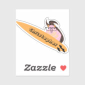 Naughty Squirrel #136 Surfing Sticker (Vel)