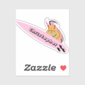 Naughty Squirrel #139 Surfing Sticker (Vel)